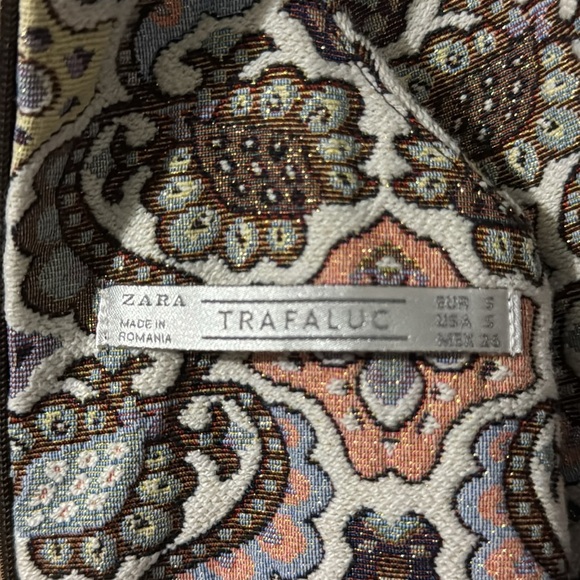 Zara TRF Jacquard Mixed Artiste Sleeveless Racerback Mini Dress - Picture 4 of 4